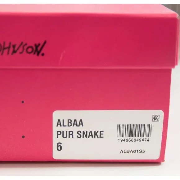 Betsey Johnson Albaa Iridescent Faux Snake Boots 6 - Picture 2 of 5